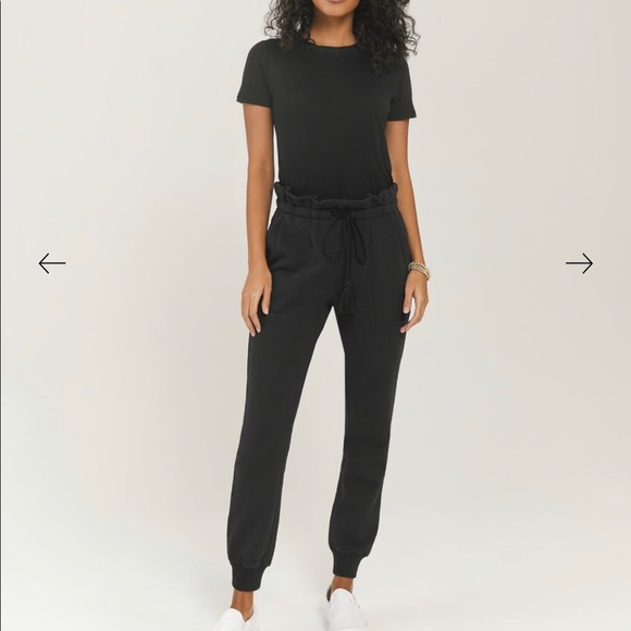 NWT Something Navy Meghan Paperbag Sweatpants XS - Picture 3 of 9